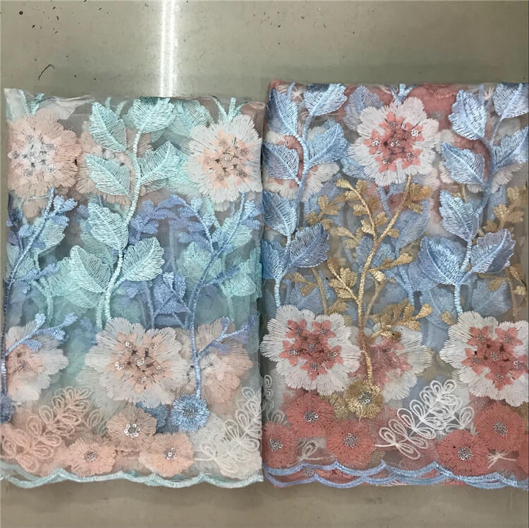 Embroidered Fabric Sequin Evening Polyester for Women's Wear Wholesale 4